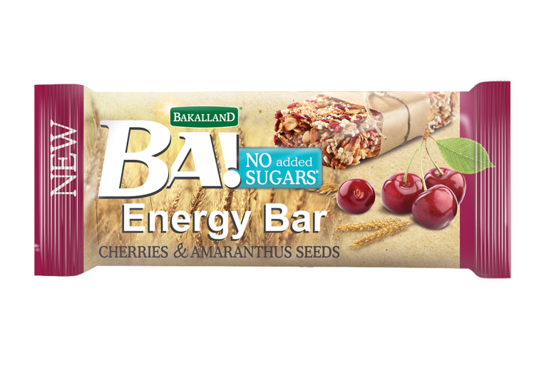 25x BA! Energy Bar 30g Bakalland višeň s amaratem bez cukru