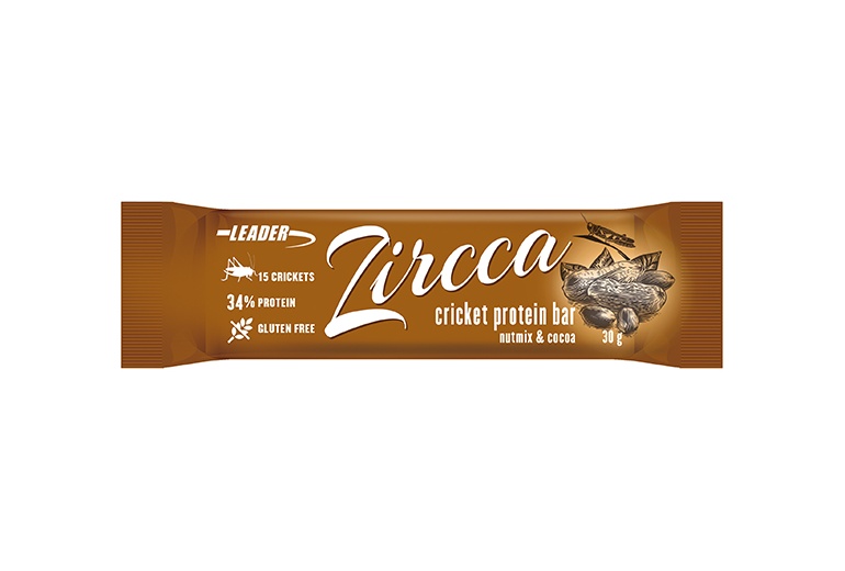 Zircca Cricket PROTEIN BAR 30g Leader Nutrition jahoda-yogurt